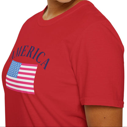 America Pink Flag Tee