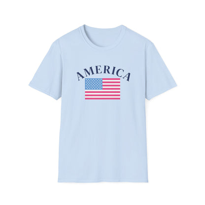 America Pink Flag Tee