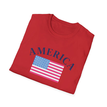America Pink Flag Tee