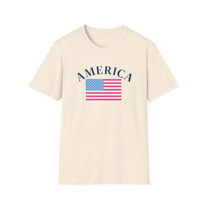 America Pink Flag Tee
