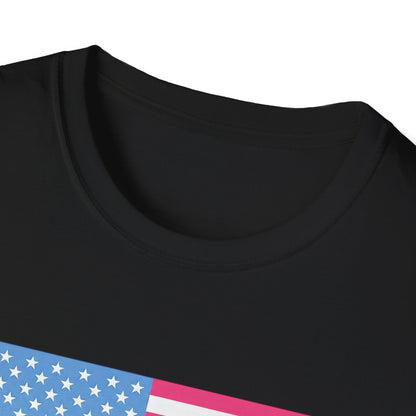 Pink & Blue American Tee