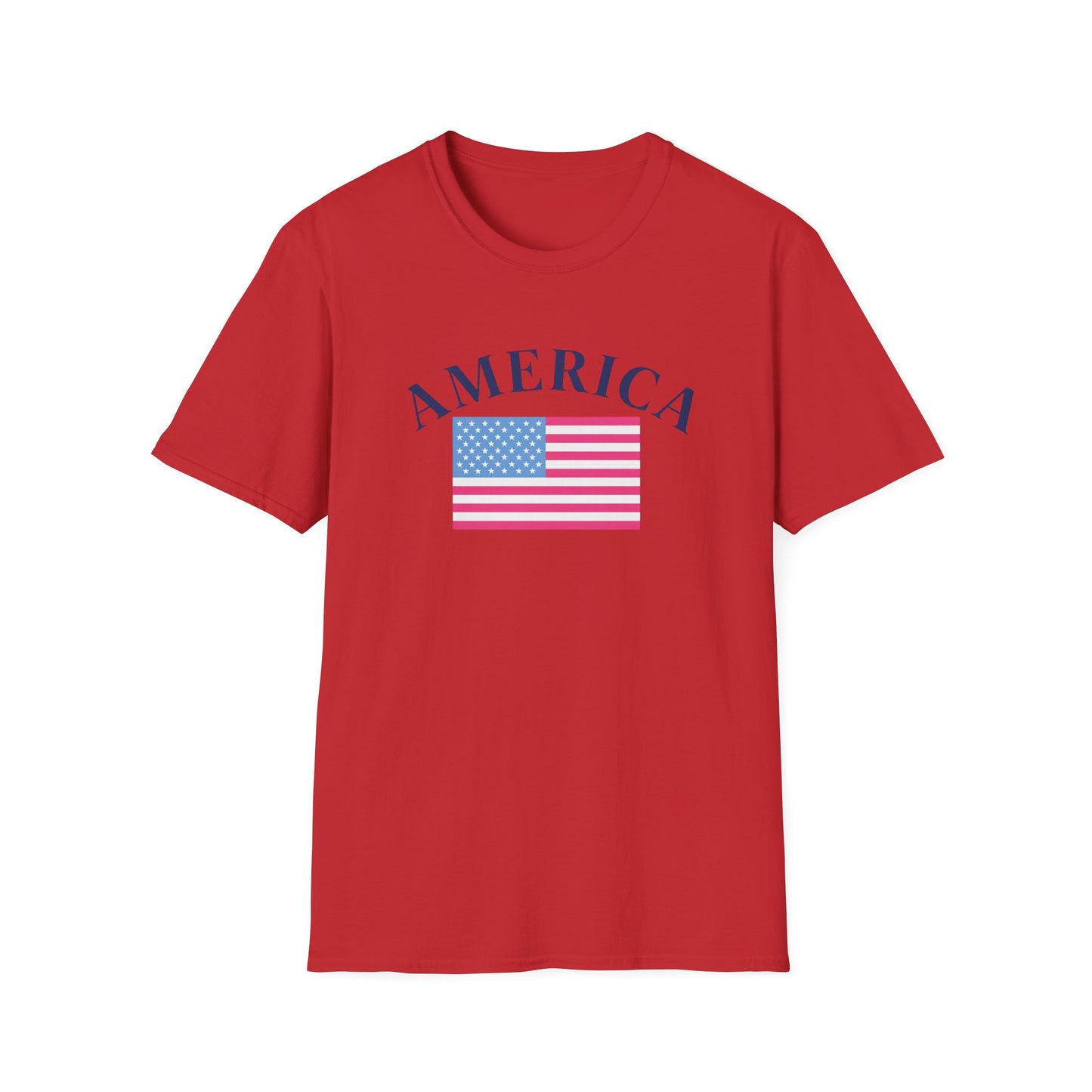 America Pink Flag Tee