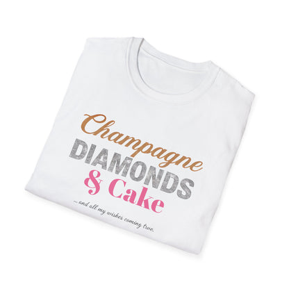 Champagne Diamonds & Cake Tee