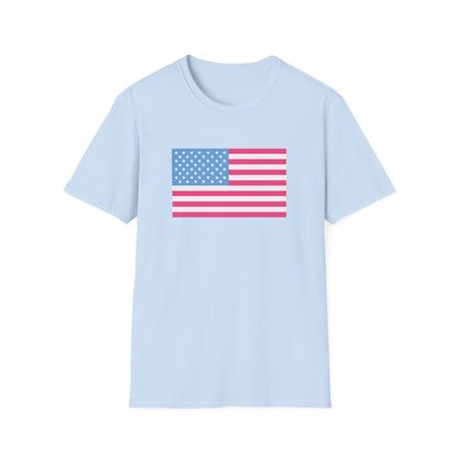 Pink & Blue American Tee
