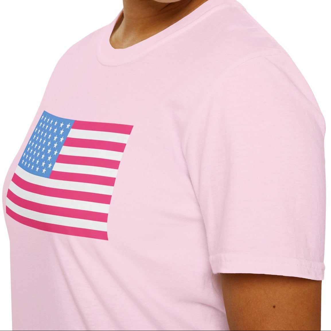 Pink & Blue American Tee