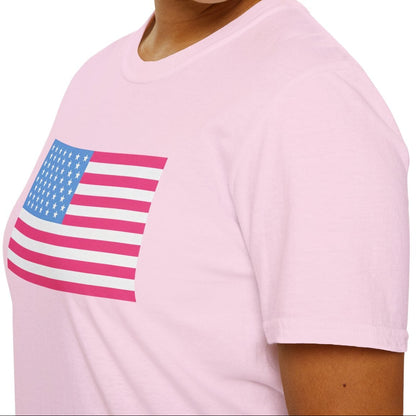 Pink & Blue American Tee