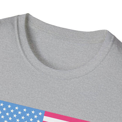 Pink & Blue American Tee