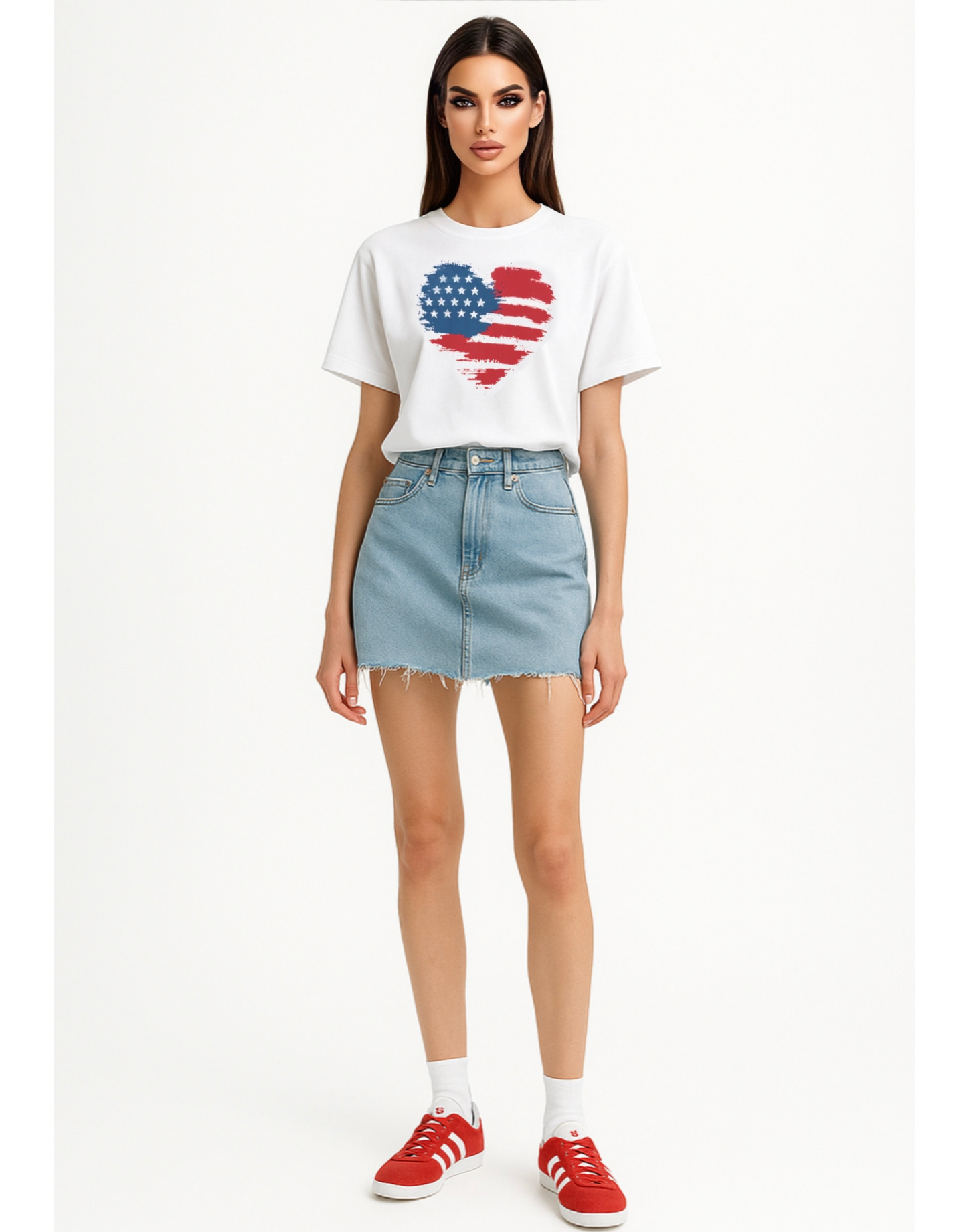 American Flag Heart Tee