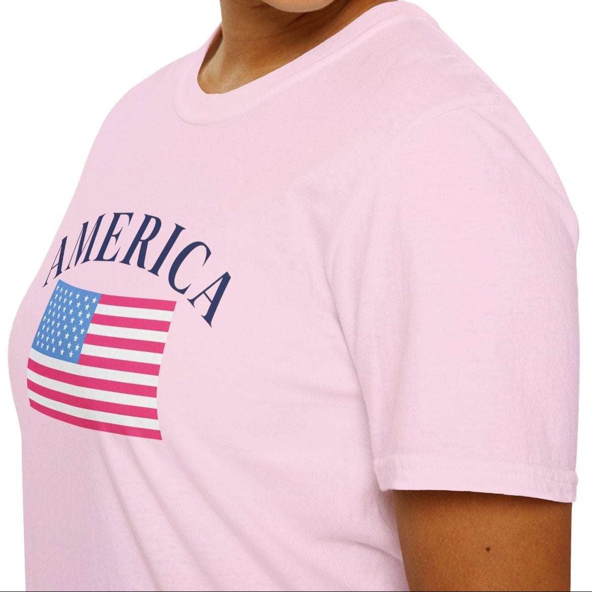 America Pink Flag Tee