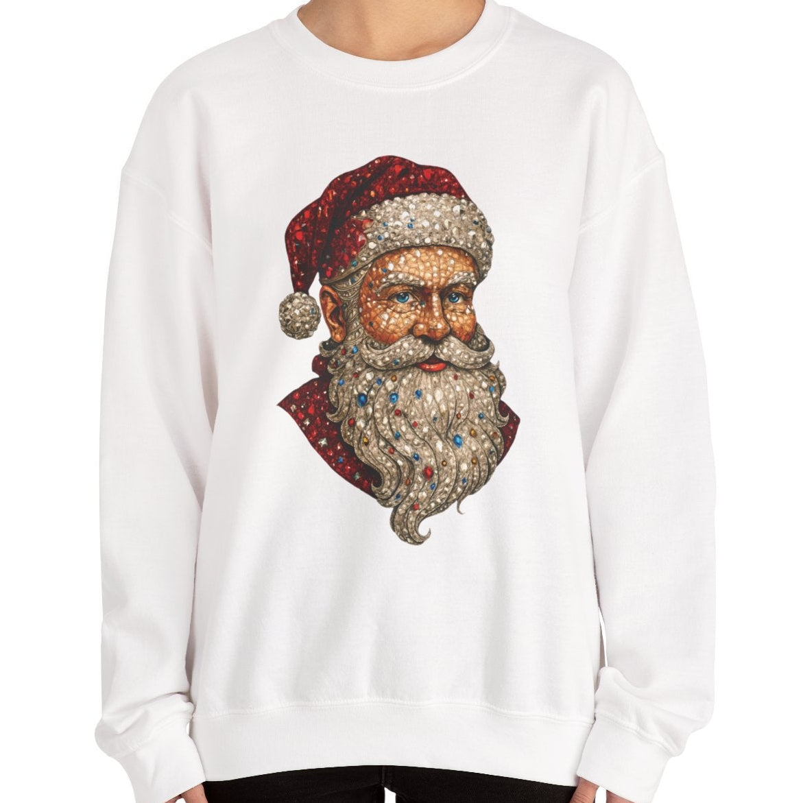Faux Bling Santa Sweatshirt